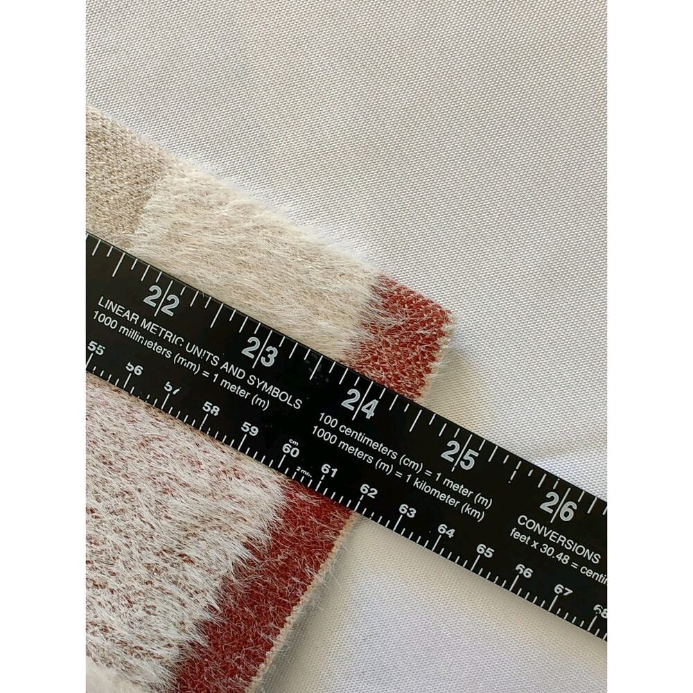 Rachel Zoe Ivory Brown Plaid Knit Collared Button Front Cardigan Sweater L - Picture 9 of 10